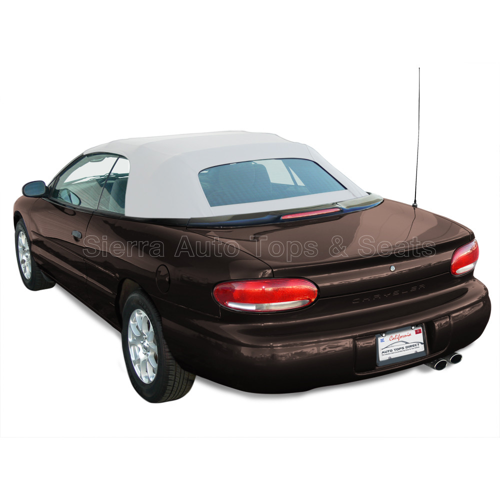 Sebring Convertible Top 96-00 in White Sailcloth Vinyl with Heated