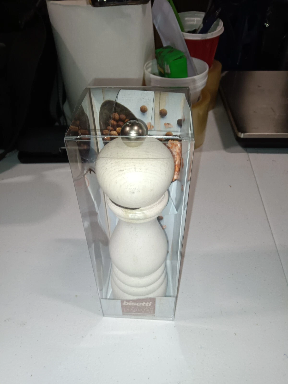 Bisetti Vintage 7.5 Inch White Fir Wood Salt Mill With Adjustable Grinder
Opens in a new window or t