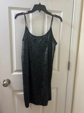 Victorias Secret Crushed Velvet Nightgown Slip Dress Black Women  s M/L Vamp