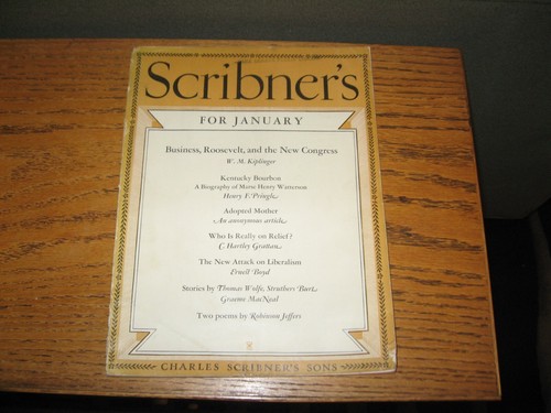1935 Scribner's January Robinson Jeffers, Thomas Wolfe, More - Picture 1 of 3