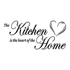 The Kitchen is The Heart of The Home Vinyl Wall Decal Art Letters Kitchen Dec...