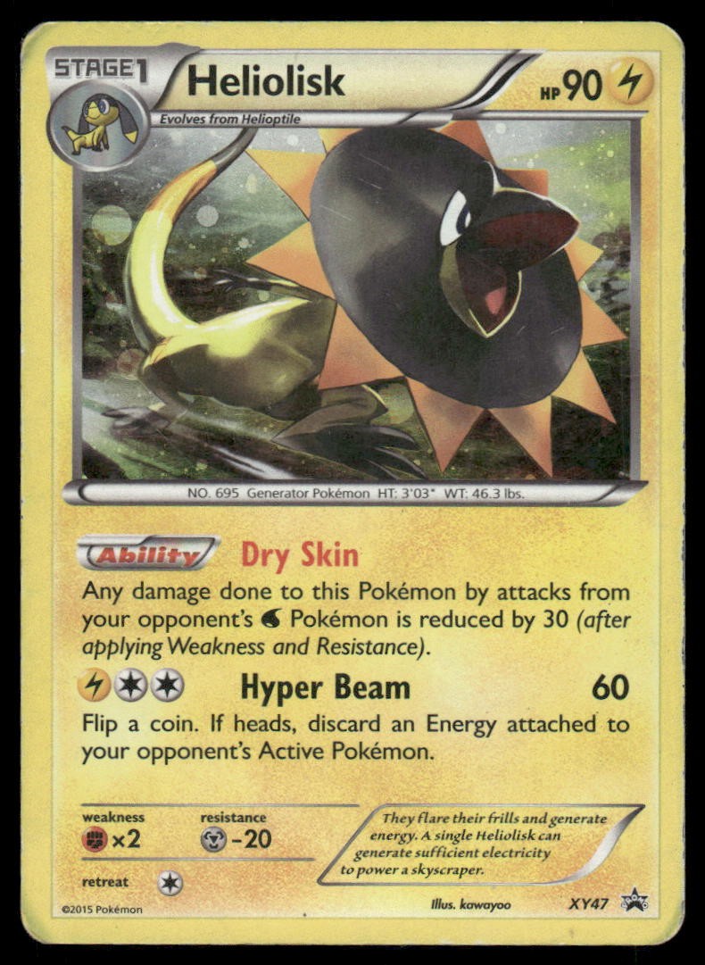 Heliolisk XY47 Holo Promo XY Promo Pokemon Cosmo Holo Heavily Played
