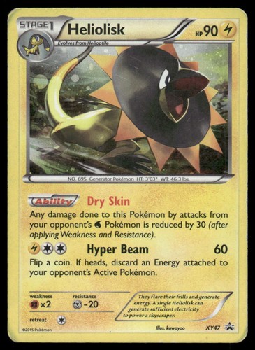 Heliolisk XY47 Holo Promo XY Promo Pokemon Cosmo Holo Heavily Played
