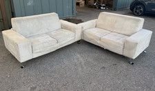Cream Two-Seater Fabric Sofa – FREE UK MAINLAND DELIVERY