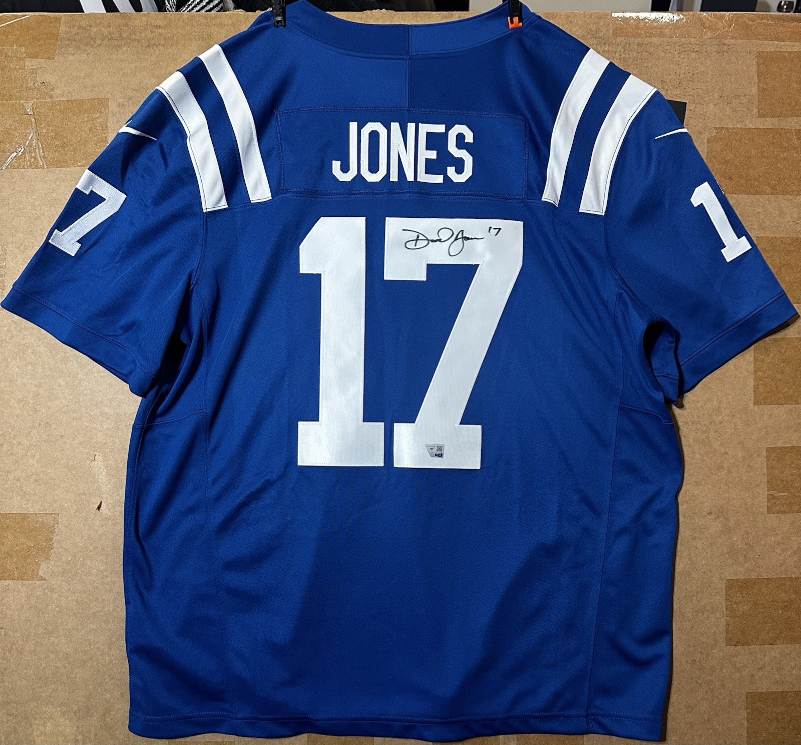 Daniel Jones -Colts Autographed Nike Blue Limited Jersey - With Tags - Fanatics
