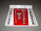 VINTAGE GRIESEDIECK BEER FLANGE DOUBLE SIDED SIGN-STOUT ST LOUIS- 11.25" ORG VGC