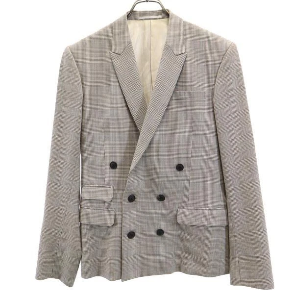 Used FACTOTUM Made in Japan wool Glen Check Pattern tailored jacket Men's - product detail image 1