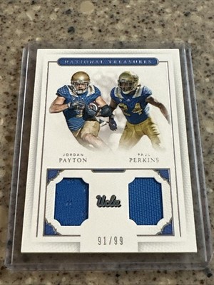 Paul Perkins/Jordan Payton 2018 National Treasures #8 Dual Patch RC /99 UCLA