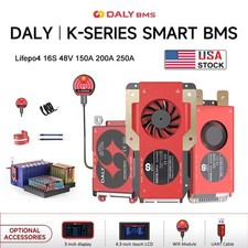 Daly Smart BMS 16S 48V 150A 200 250A LiFePo4 BMS w/Balance Bluetooth Module lot