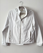 Avalanche Women's Windbreaker Jacket White Hooded Full Zip Size M Lightweight