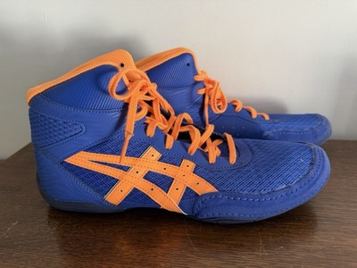Asics Matflex 7 Wrestling Shoes Cobalt/Orange Pop 1081A051-400  Size 9.5