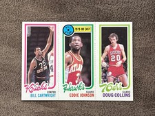 1980 Topps Bill Cartwright #166 Eddie Johnson #13 Doug Collins #179 NM-MT Sharp!