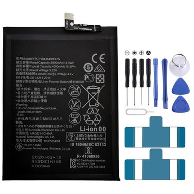 4000mAh HB446486ECW Li-Polymer Battery Replacement for Huawei P Smart Pro 2019 /