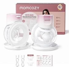 Momcozy S12 Pro Quick Wearable Double Electric Breast Pump 21mm Pink/White
