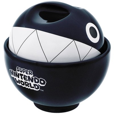 USJ Super Nintendo World Chain Chomp Wanwan Bowl with Lid Ceramic Official New