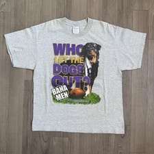Baha Men Who Let The Dogs Out Shirt Mens XL Gray Football Graphic Tee Gildan