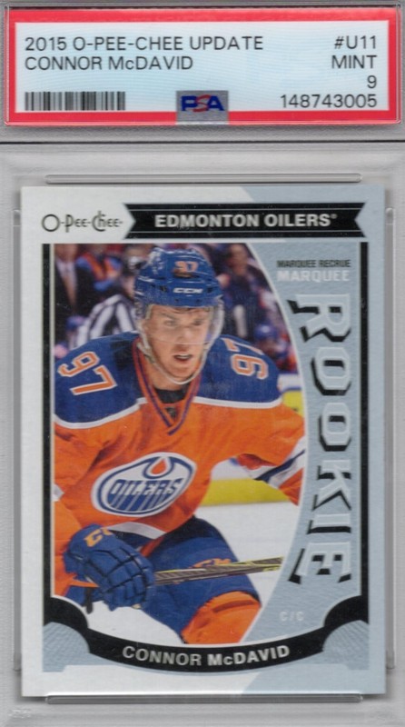 2015-16 O-Pee-Chee Update Connor McDavid Marquee Rookie #U11 PSA 9 Mint RC