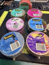Scotch Duct Tape 1.88 X 10 Yards Lot of 7 rolls Textured Colored Scrapbook Tape