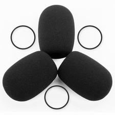 Pop Filter for Rugged Radio Headset Mic Foam 3-Pack Microphone Windscreen