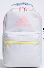 Adidas Santiago 3 Torba na lunch NOWA Biała Niebieska Różowa Izolowana Szkolna Pudełko na lunch
