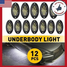 Wheel White LED Rock Lights Underbody Light For JEEP Truck Offroad ATV UTV 12PCS