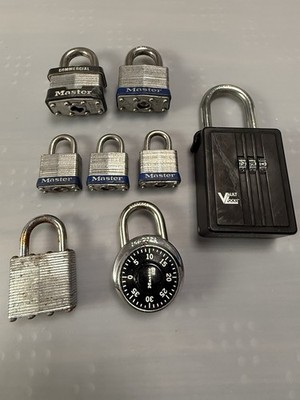 Master Lock Padlock Lot Vault Locks Lockbox Combination No Keys No Combos