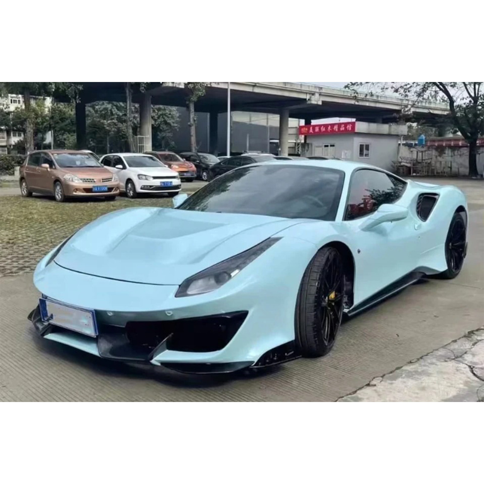 488 Pista Style Carbon Fiber Full Conversion Kit for Ferrari 488