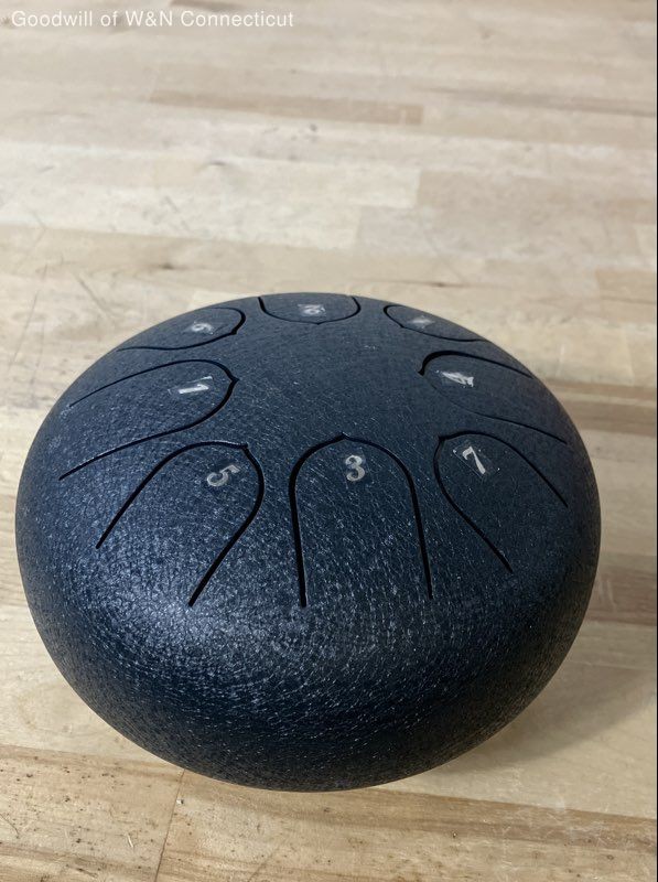 CAHAYA 6-Inch Steel Tongue Drum 8 Notes Percussion Instrument Navy Blue