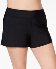 Swim Solutions Plus Size Swim Shorts, - Black "18W"