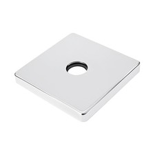 3.5 Inch Large Square Shower Arm Flange Cover, Modern Chrome Escutcheon Plate