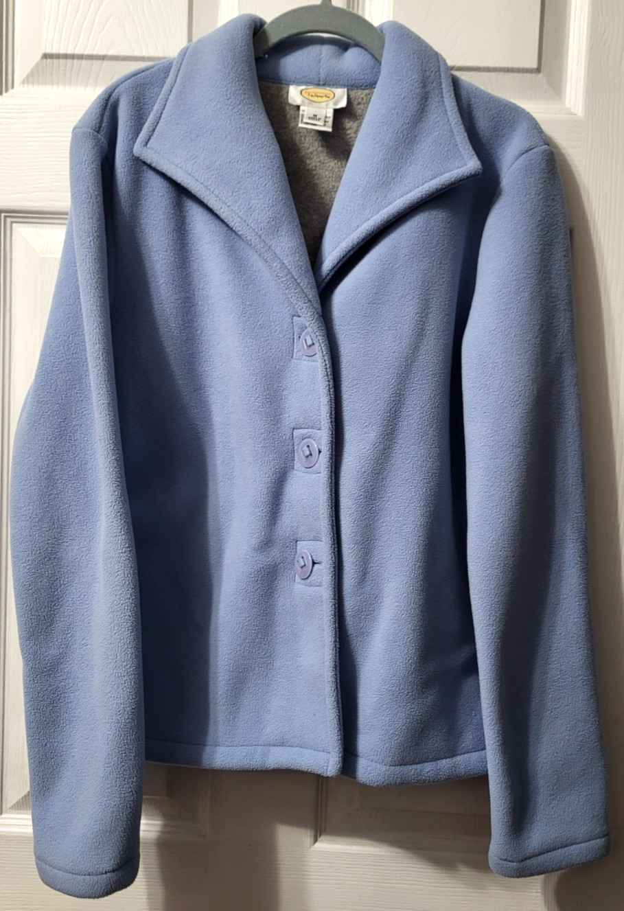 Talbots Womens Medium Polyester 3 Button Blue Lon… - image 1