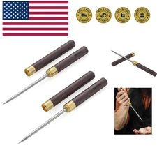 Stainless Steel with Safety Cover, Pick Tool for Breaking Ice, Non-slip Woode...