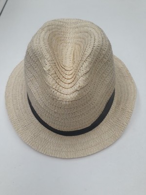Panama Style Synthetic Straw Adult Hat. No labels.