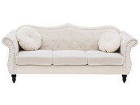 Stilvolles Und Elegantes 3-Sitzer Sofa In Beige Skien
