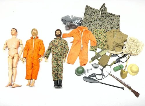 2 Lbs. Lot of Vintage G.I Joe Figures & Accessories