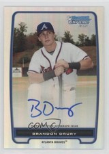 2012 Bowman Chrome Prospects Refractor 238/500 Brandon Drury #BCP18 Auto 0o48