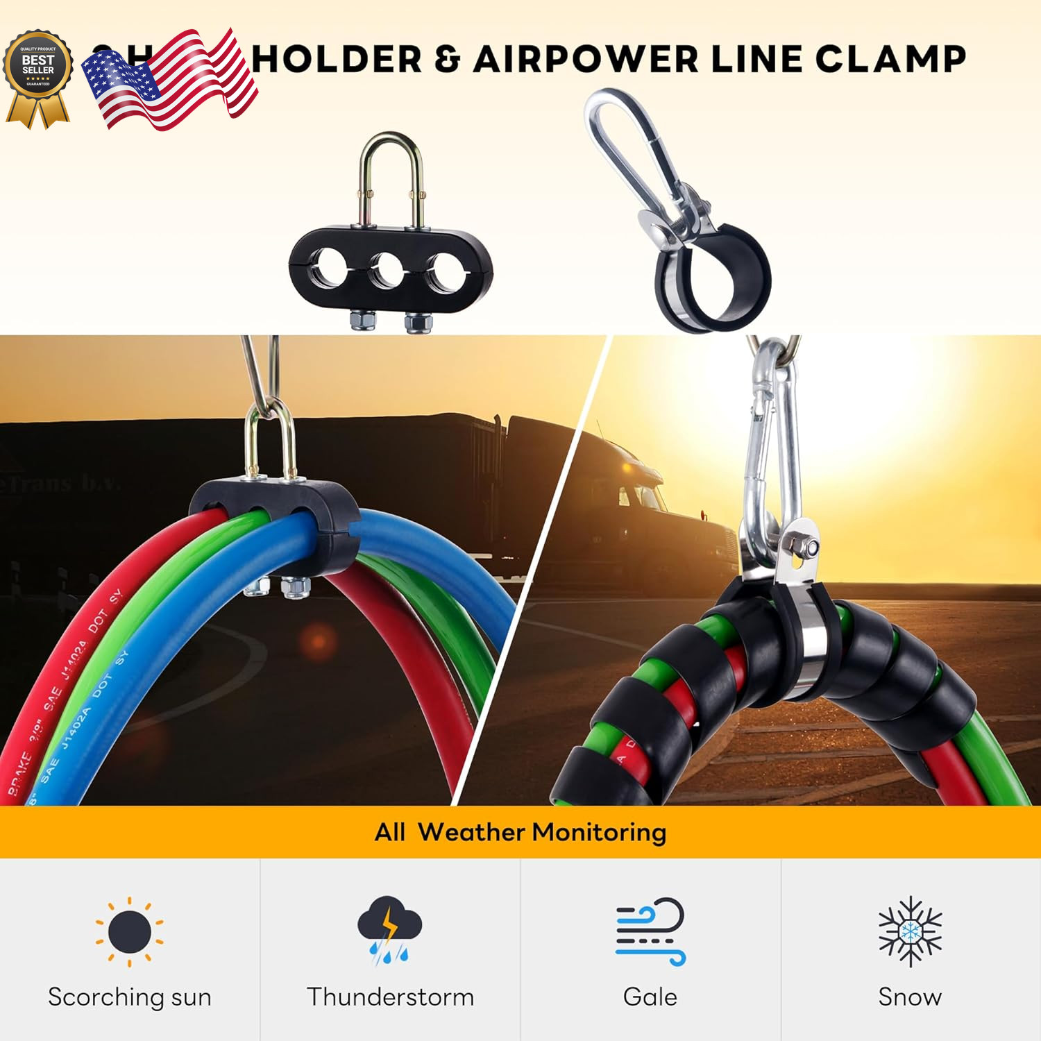 40' Swivel Pogo Stick for Semi Truck & Air Brake Line Heavy Duty Stainless Steel