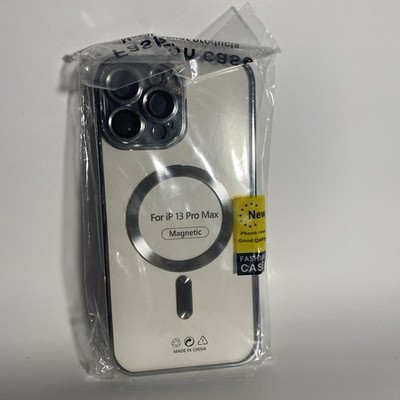 Iphone 13 Pro Max Magnetic Fashion Case Clear With Sliver Trim  Brand New