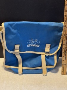 Vintage RARE ITEM 1960 -70's Schwinn Bicycles Blue Cycling Backpack Canvas Bag