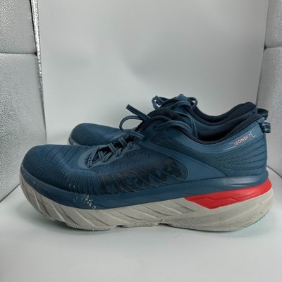 Hoka One One M Bondi 7 Shoes Mens Size 10 Blue Running Cushioned Trainer