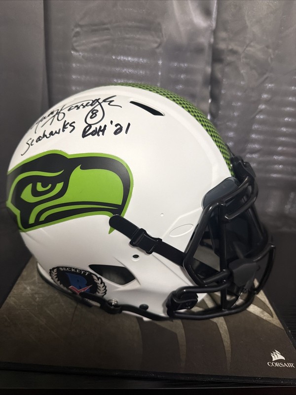 Full Size Authentic Speed Rave Green Matt Hasselbeck Helmet Beckett “ROH 21”