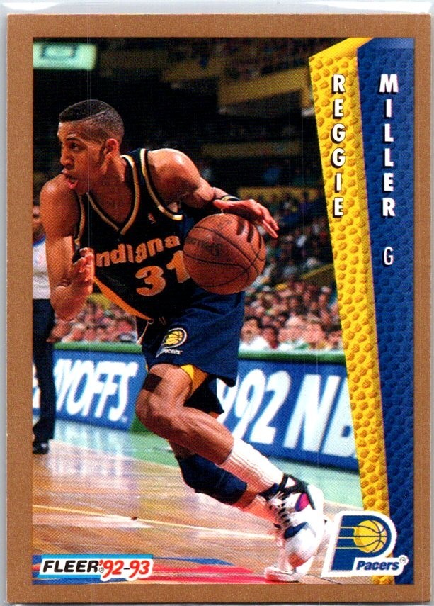 1992-93 Fleer - Reggie Miller - #91 Base Card - Indiana Pacers