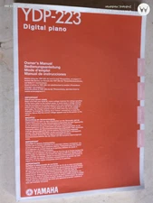 YAMAHA YDP 223 DIGITAL PIANO OWNER'S MANUAL PB/PAPERBACK  BOOK