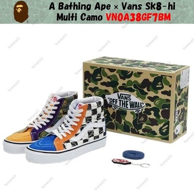 A Bathing Ape × Vans Sk8-hi Multi Camo VN0A38GF7BM Herren Gr.