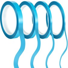 4 Rolls Fine Line Masking Tape 1/16, 1/8, 1/4, 1/2 Inch Vinyl Masking Automotive