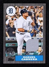 2022 Series 1 1987 Topps Baseball Relics Black /199 Miguel Cabrera #87R-MC 0r8j