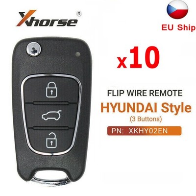 10x Xhorse XKHY02EN Universal Remote Key for Hyundai 3 Buttons For VVDI Key Tool