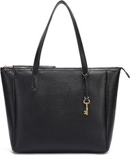 Women s Faux Leather Tote Bag, 16L Mid-Capacity Shoulder Handbag, Black
