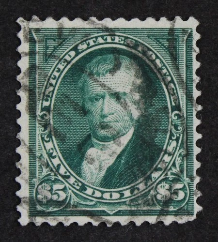 CKStamps: US Stamps Collection Scott#278 $5 Marshall Used Thin