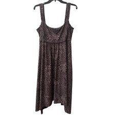 Fresh Produce Animal Print Brown Dress Medium